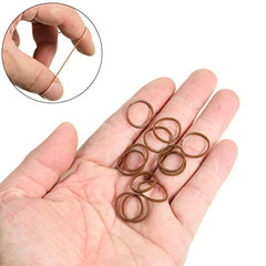 Hicarer 1000 mini bandas elasticas dentro de la bolsa, fácil almacenamiento.