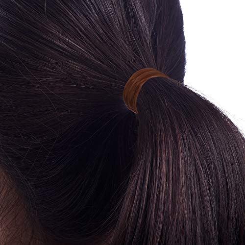 Hicarer 1000 mini bandas elasticas en uso para trenzas y coletas.