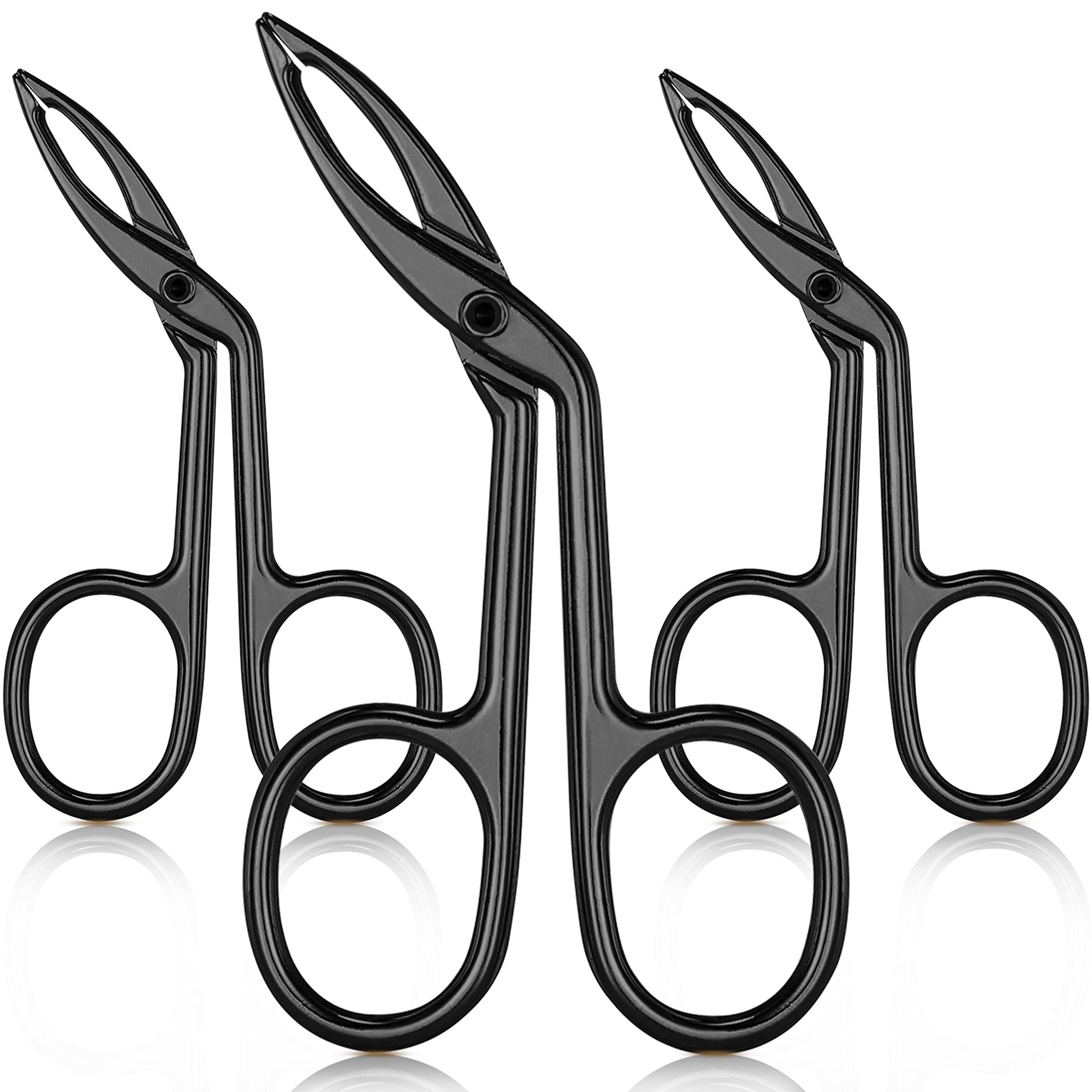 Tijeras Hicarer para cejas con punta recta, precisión para dar forma.