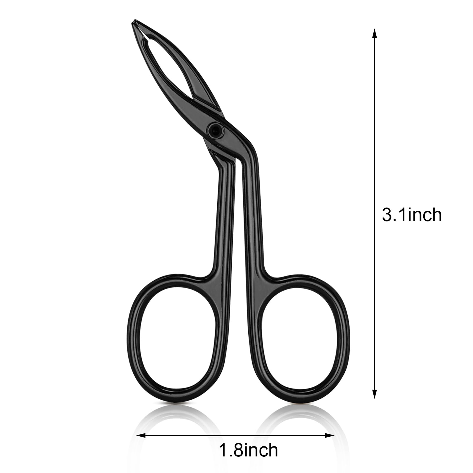 Tijeras Hicarer para cejas, diseño ergonómico para manejo cómodo.