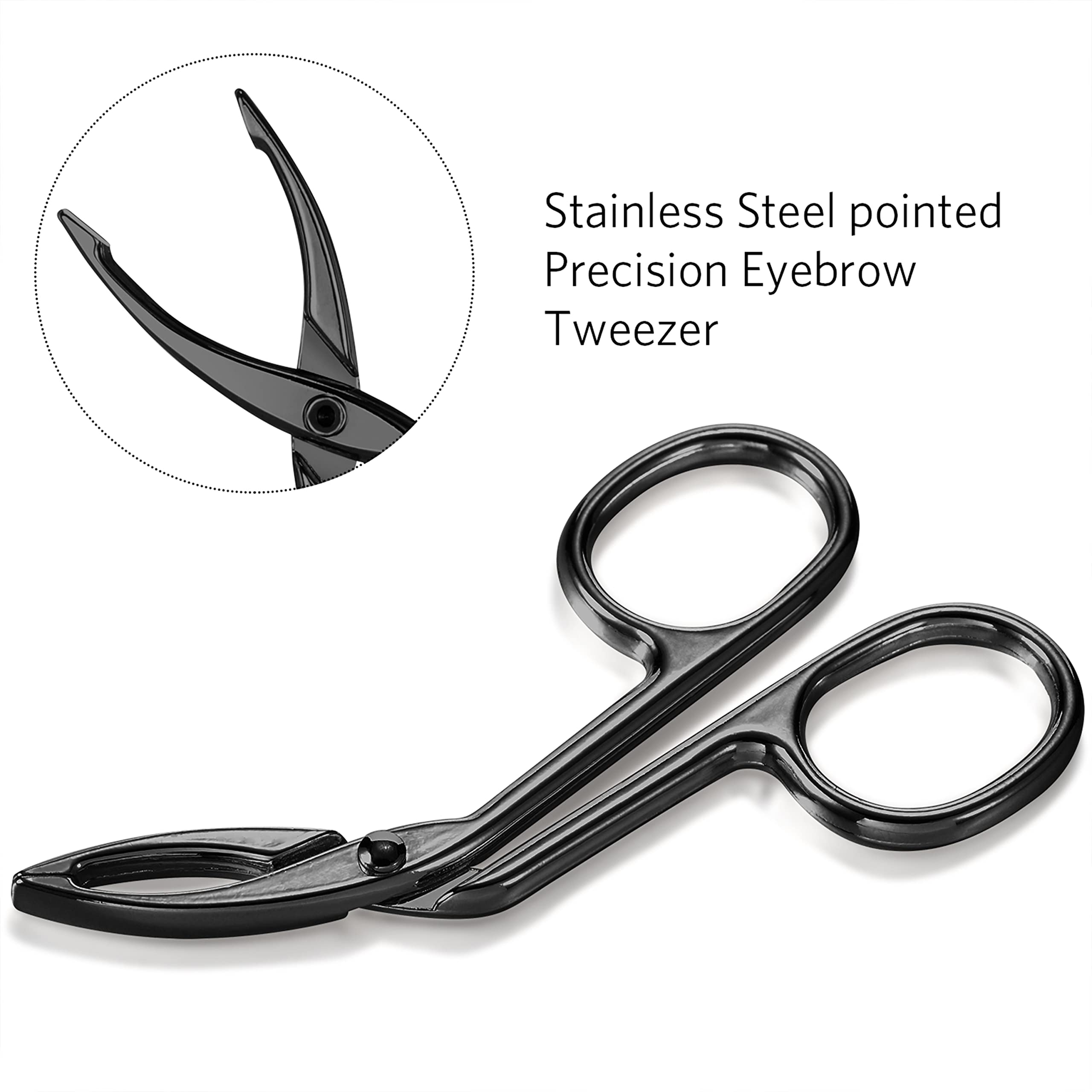 Tijeras de cejas Hicarer, resistencia al óxido para uso prolongado.