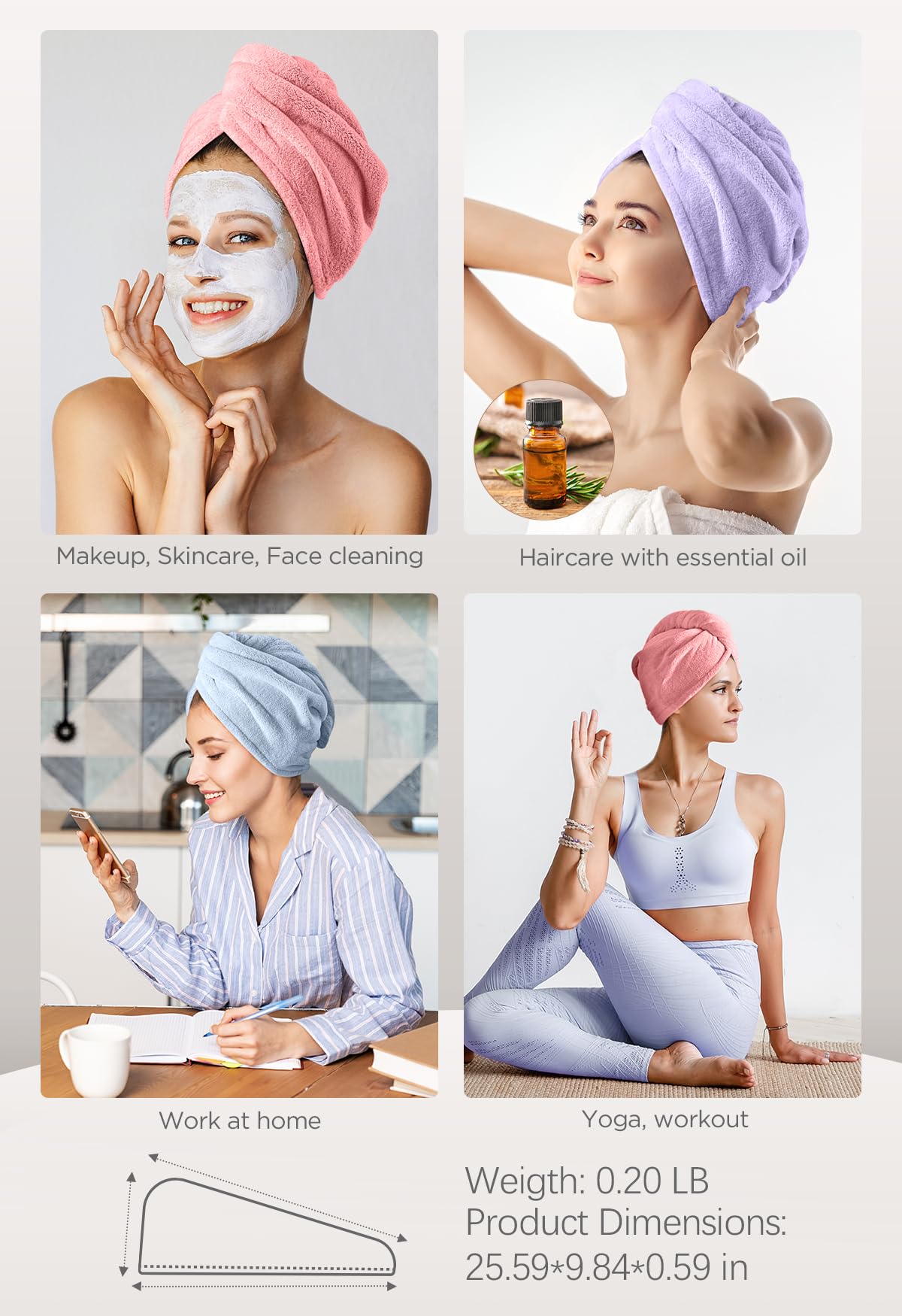 Hicober: toalla apta para todo tipo de cabello.