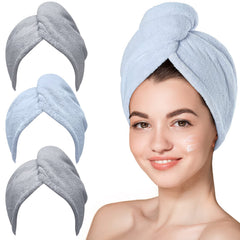 Hicober toalla microfibra para cabello mojado, absorción rápida para secado cómodo.