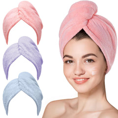 Toalla de microfibra Hicober para cabello mojado, absorción rápida.