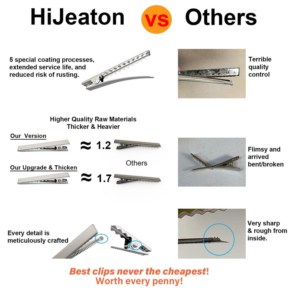 HiJeaton pinza aligator metal grande, ideal para lazo hecho a mano