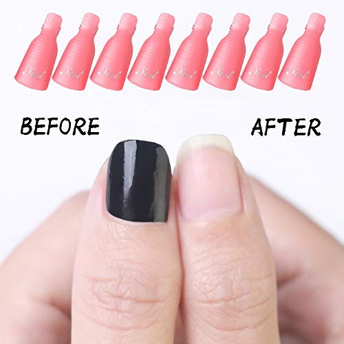 HiMo: Clips acrílicas para arte en uñas, en tono rosa reutilizables.
