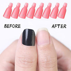 HiMo: Clips acrílicas para arte en uñas, en tono rosa reutilizables.