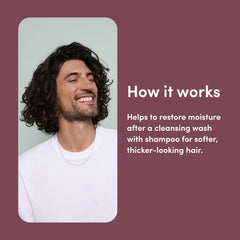 Niacinamida en acondicionador espesante Hims HERS para fortalecer cabello y soporte de crecimiento