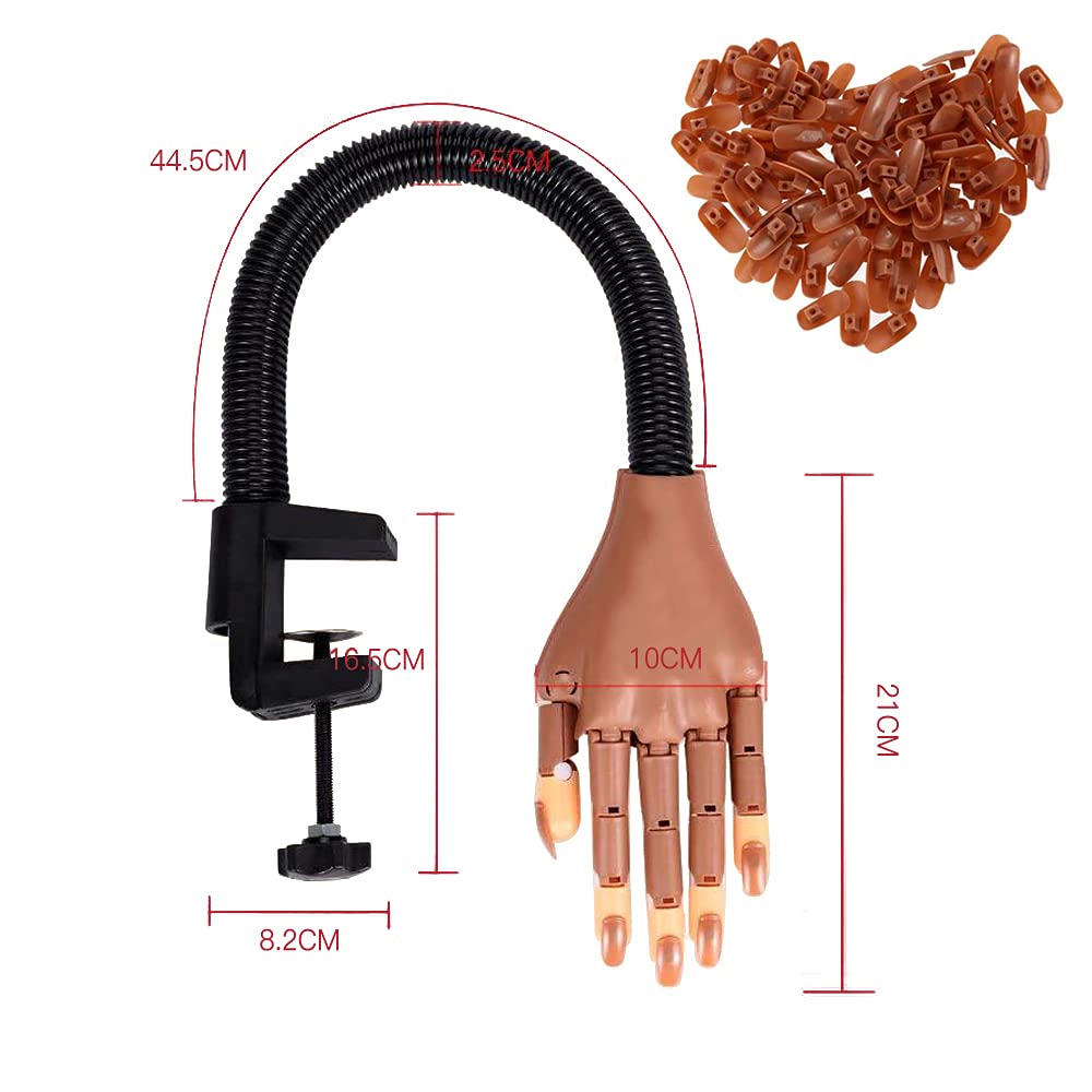 Kit de Hirido con mano y puntas para entrenamiento práctico de uñas.