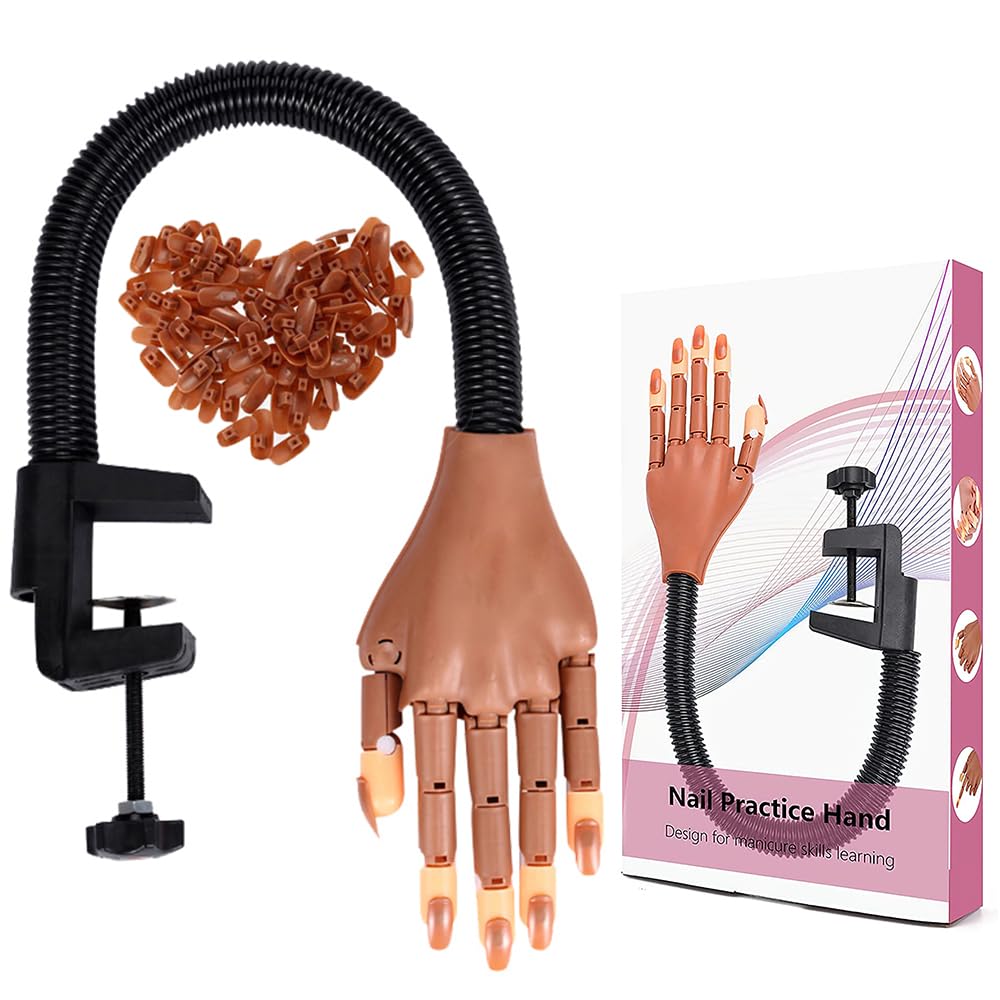 Mano de Hirido para practicar uñas acrílicas con sensación realista.