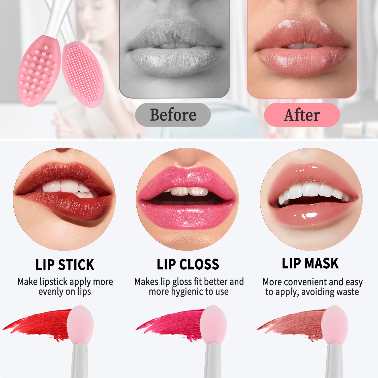 HJYOK labios-exfoliante-diferentes-colores, opción divertida para preferencias personales