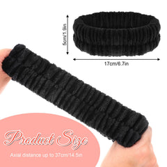 Bandana HJZHII negra de microfibra, ajuste elástico cómodo para todo tipo de cabello.