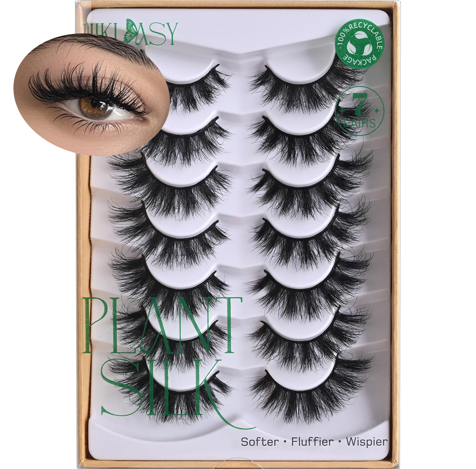HK HIKLASY pestañas postizas 18mm ojo de gato para look elegante y duradero