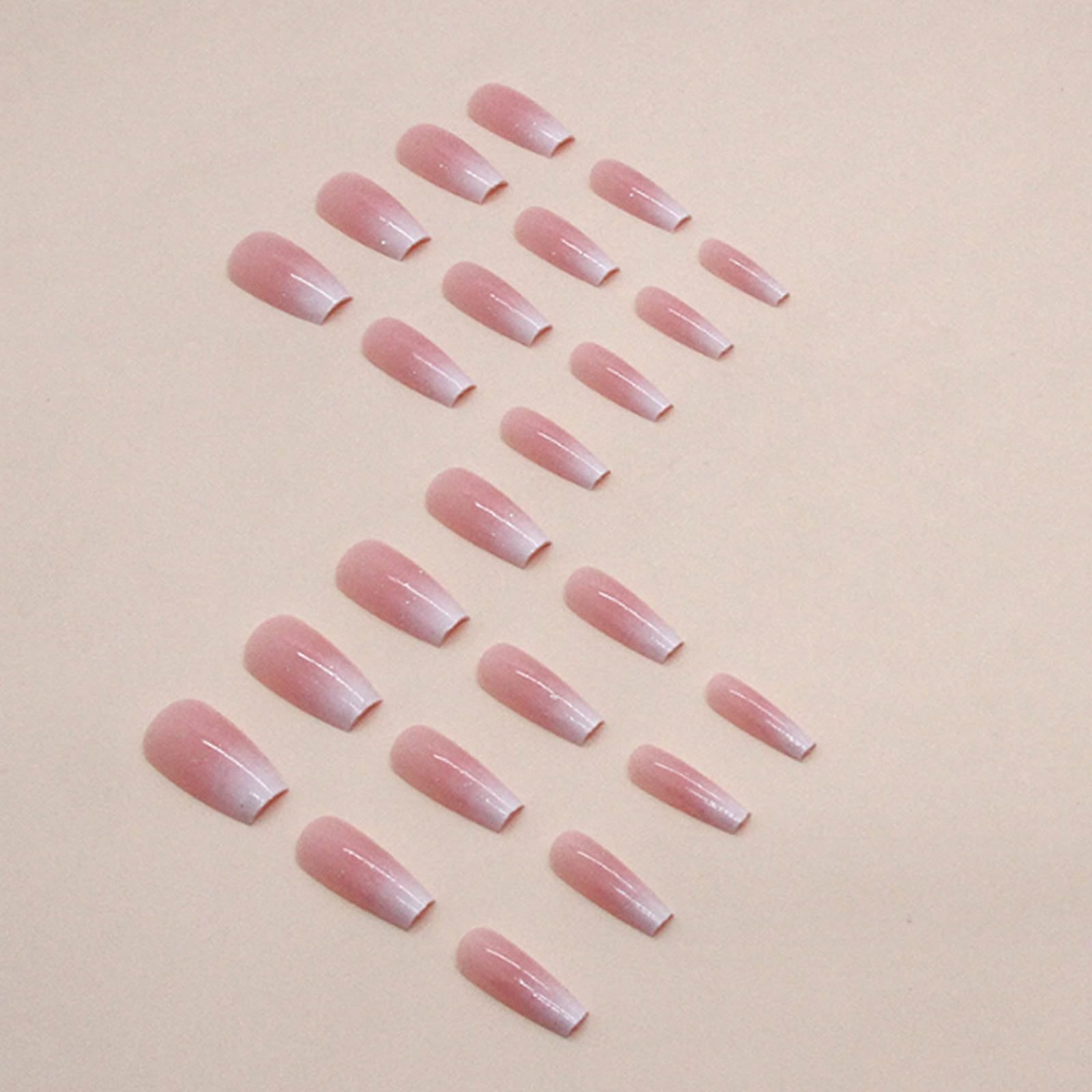 Hkanlre aplicación de uñas coffin rosa para look inmediato