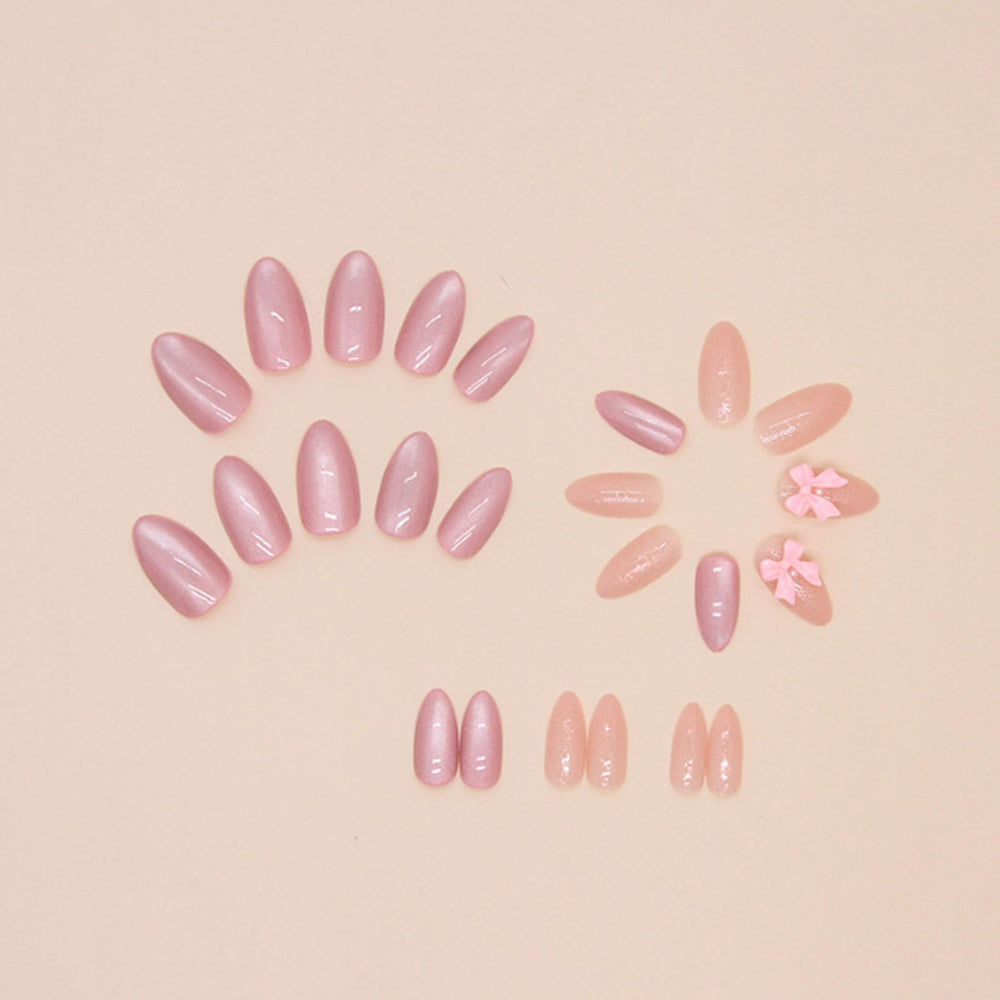 Hkanlre diseños rosados en uñas falsas para estilo único.