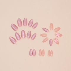 Hkanlre diseños rosados en uñas falsas para estilo único.