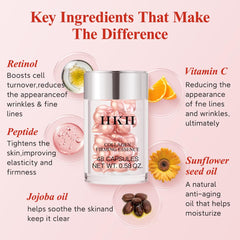 HKH Retinol Capsulas: ingredientes nutritivos para piel seca.