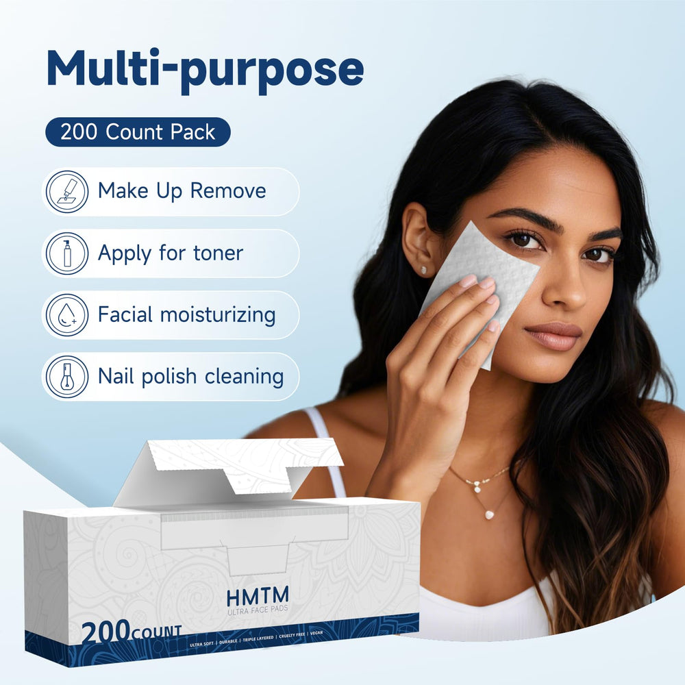 HMTM discos algodón cuidado facial multiuso para desmaquillar y humectar