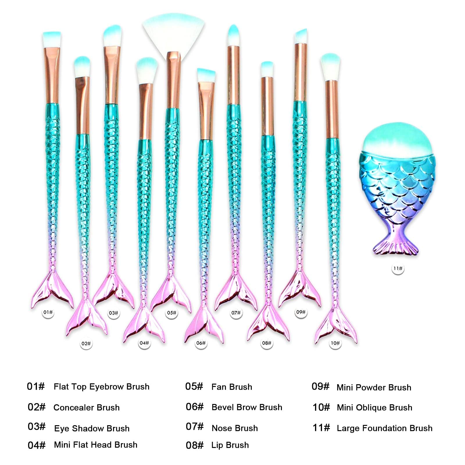 HOFASON brocha para ojos, difumina sombras con suavidad y precisión.