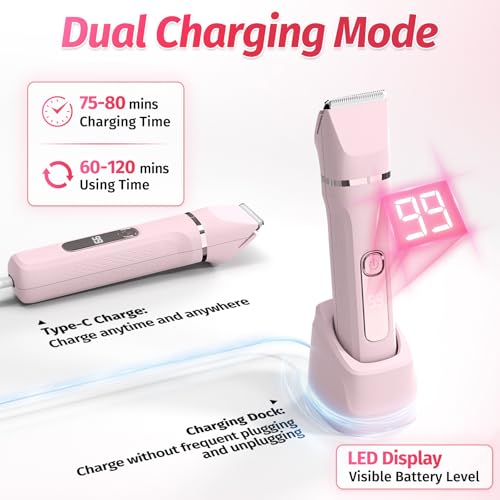 HOHOLE Trimmer IPX7 para ducha facilita uso mojado o seco.