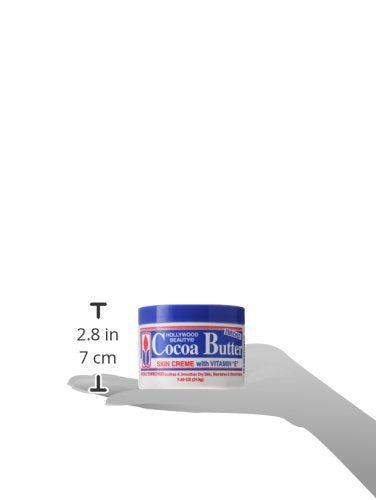 Hollywood Beauty crema manteca cacao: envase portátil para cuidado diario en viaje.