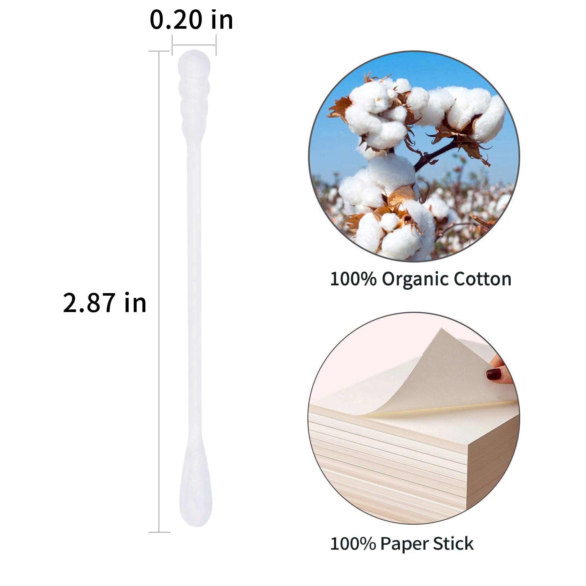 HOMEFOX hisopos espiral protección oreja, cabeza espiral suave para oreja