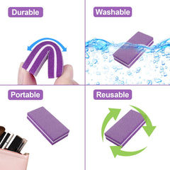 HomeyEra buffer uñas tamaño compacto, cabe en bolso para retoques rápidos.