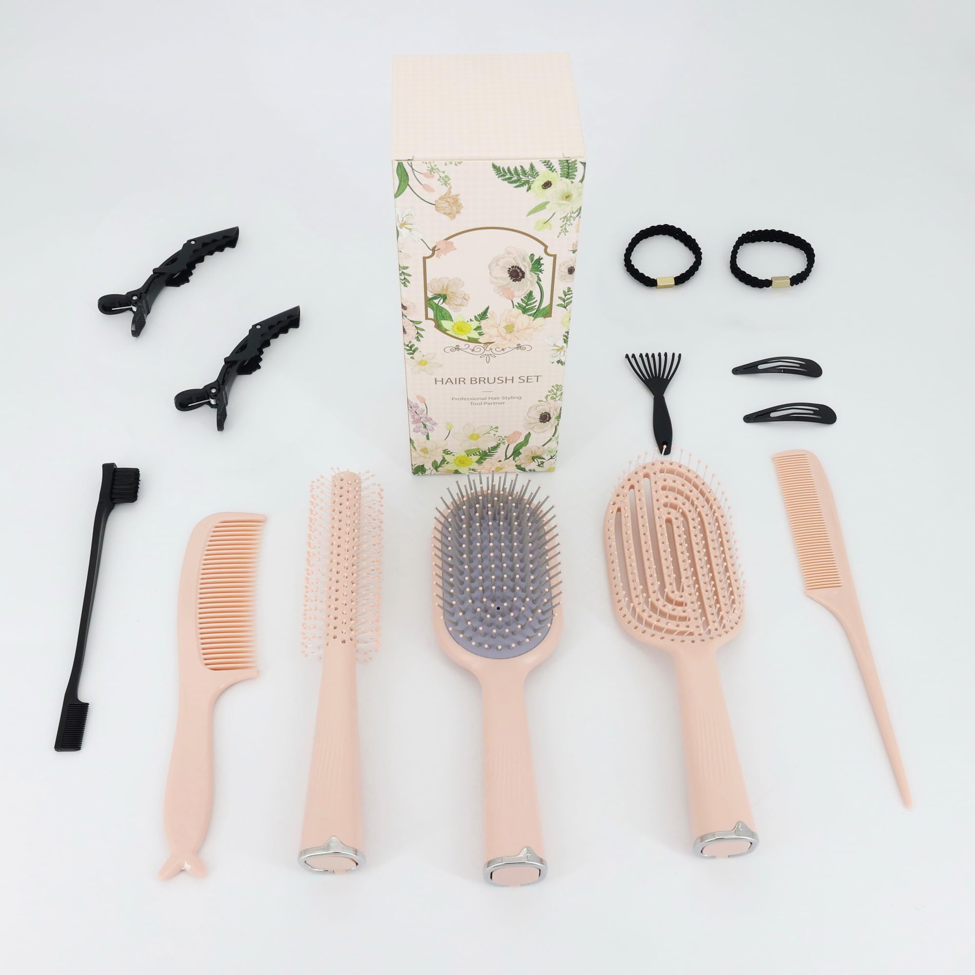 Homfu cepillo ventilado para cabello: mejora la circulación del cuero cabelludo durante el secado.