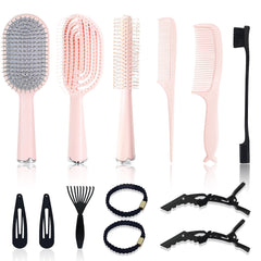 Homfu set de cepillos para cabello: cepillo pala desenredante que facilita el peinado diario.