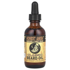 Honest Amish Aceite Barba Clásico: frasco de 2 onzas para suavizar y acondicionar
