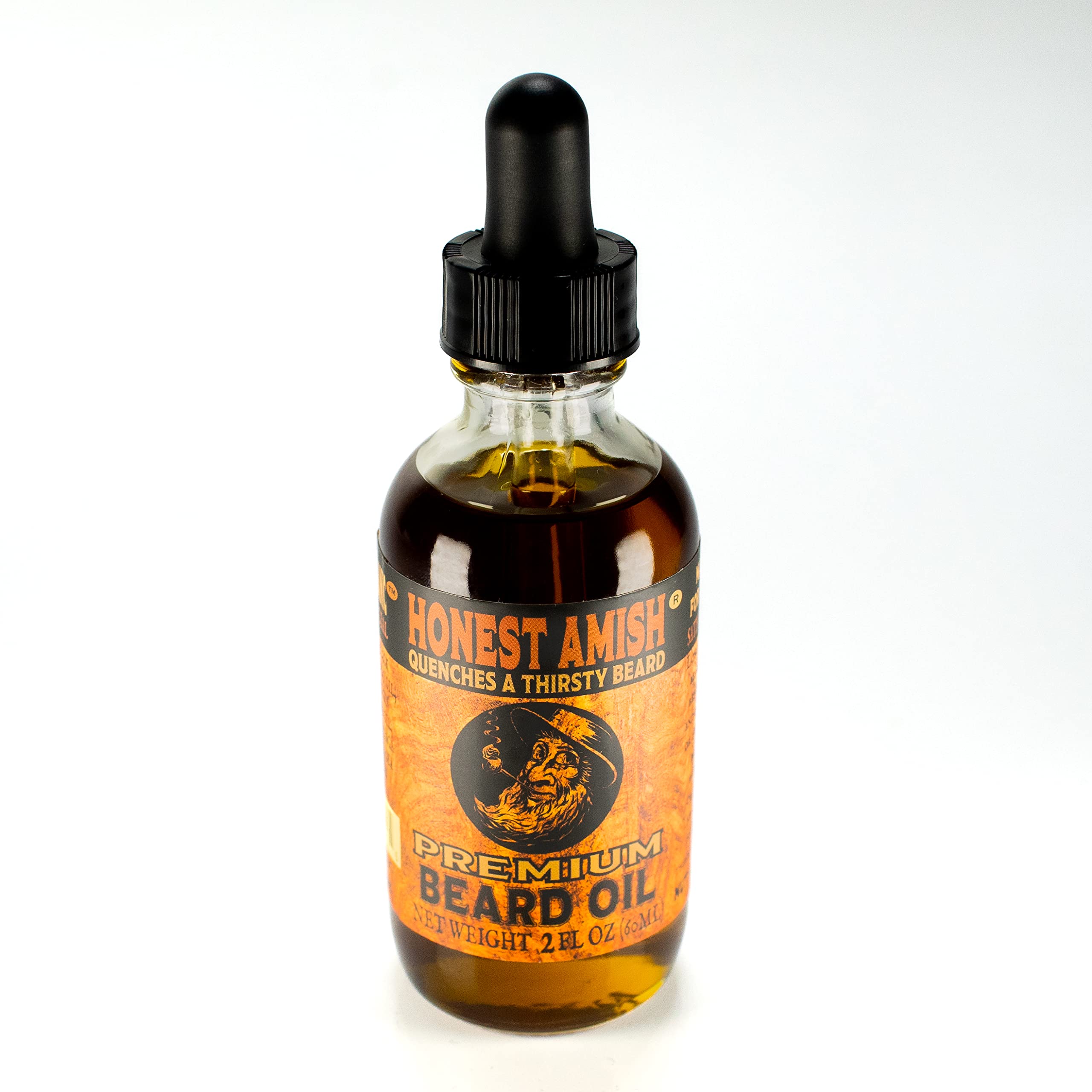 Honest Amish Aceite para barba, frasco de alta calidad para uso diario y suaviza la barba.