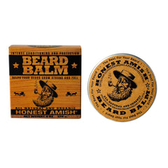 Honest Amish Bálsamo para barba, lata grande; hidrata la piel y suaviza los cabellos