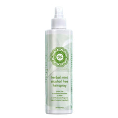Spray Honeybee Gardens para cabello sin alcohol con menta, fijación natural durante todo el día.