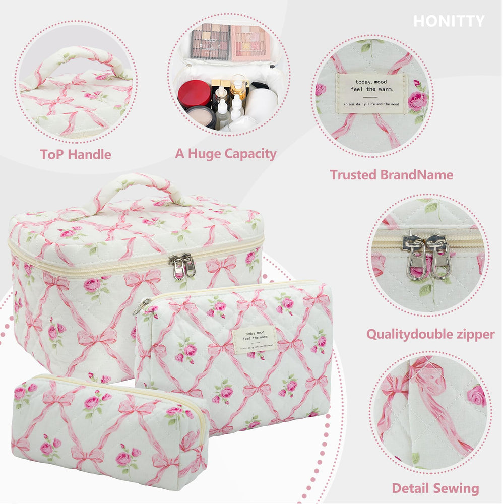 honitty bolsa maquillaje algodon liviana para viaje diario