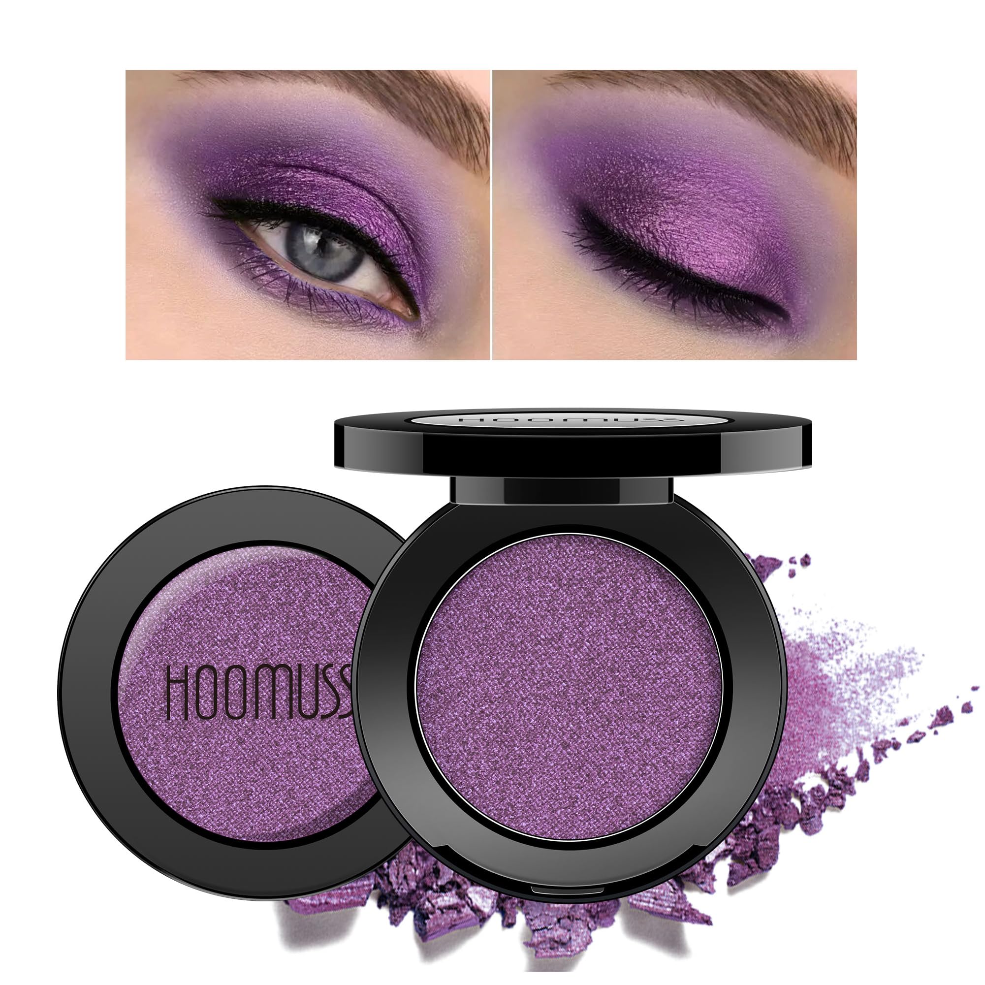 HOOMUSS paleta sombras moradas para looks duraderos y sin pliegues