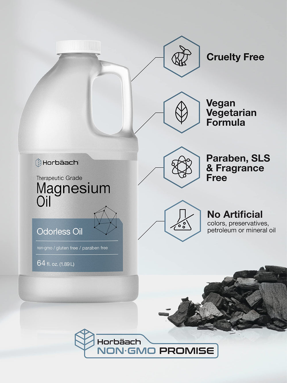 Aceite de magnesio Horbäach en cuello y hombros, confort posible.