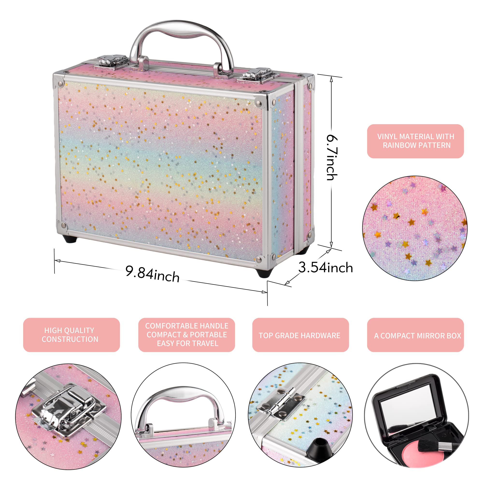 Hot Sugar organizador maquillaje de aluminio arcoiris compacto