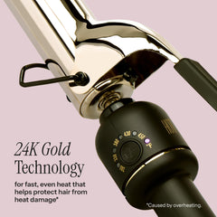 HOT TOOLS 24K Oro, rizos naturales sin pinza para estilo cómodo.