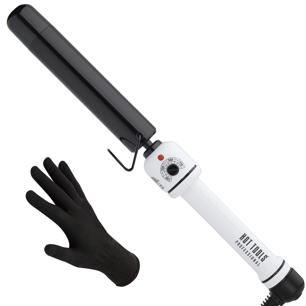 Rizador HOT TOOLS Pro Artist Nano Ceramic, barril de 1-1/4 pulgadas para rizos suaves y duraderos.