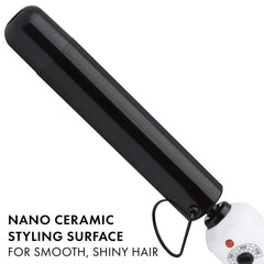 Rizador HOT TOOLS Pro Artist Nano Ceramic: superficie antienganche para deslizamiento suave.