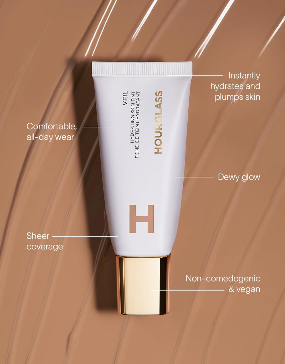 Hourglass Veil Tinte Hidratante, acabado luminoso y suave para piel saludable