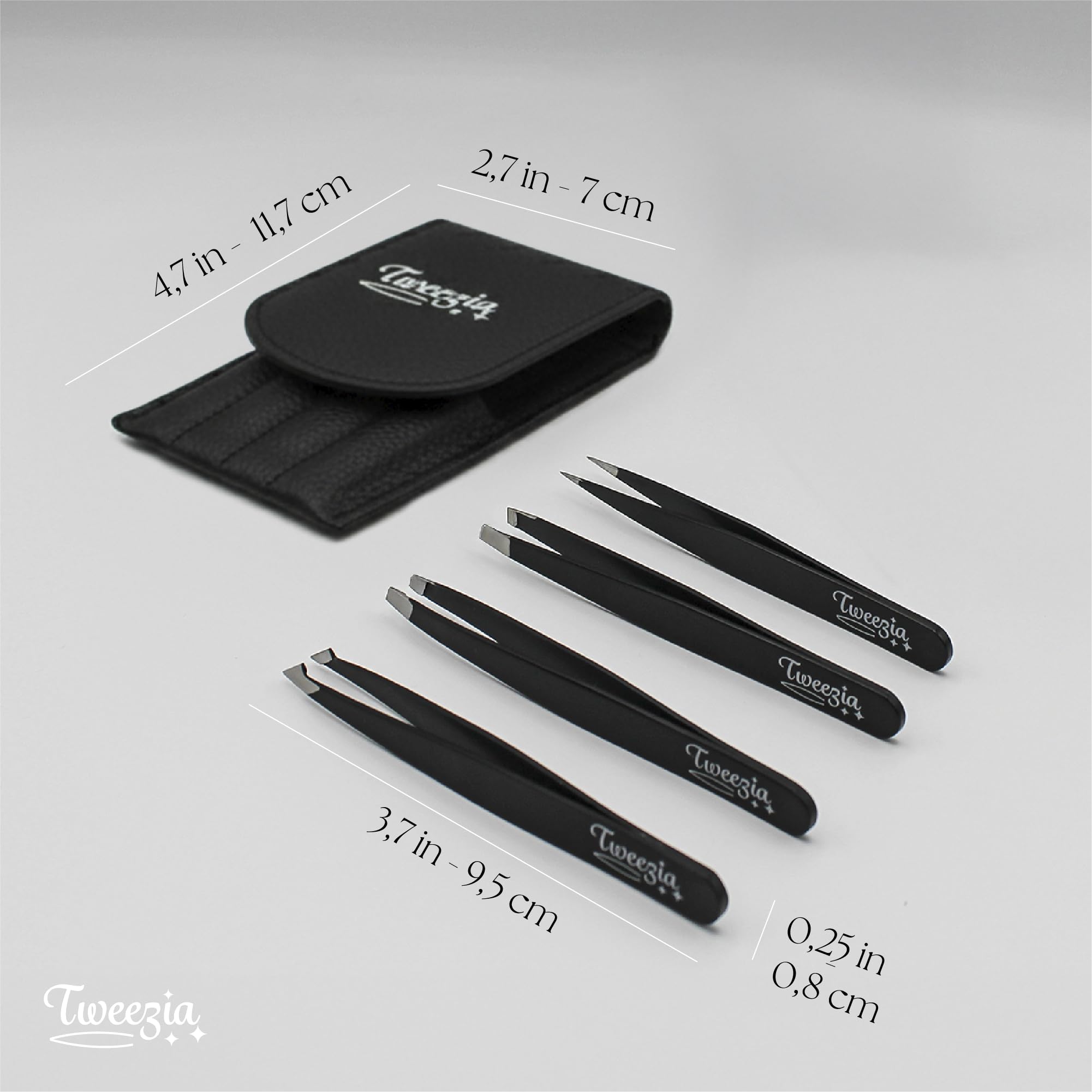 TWEEZIA pinzas inclinadas para delinear cejas con suavidad