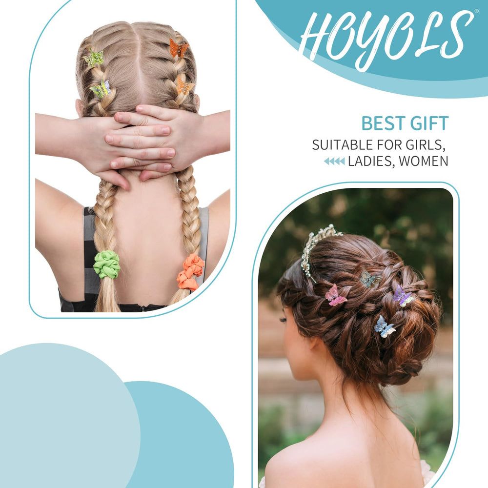 Hoyols clip cabello 12 colores, versatilidad para combinar con looks.