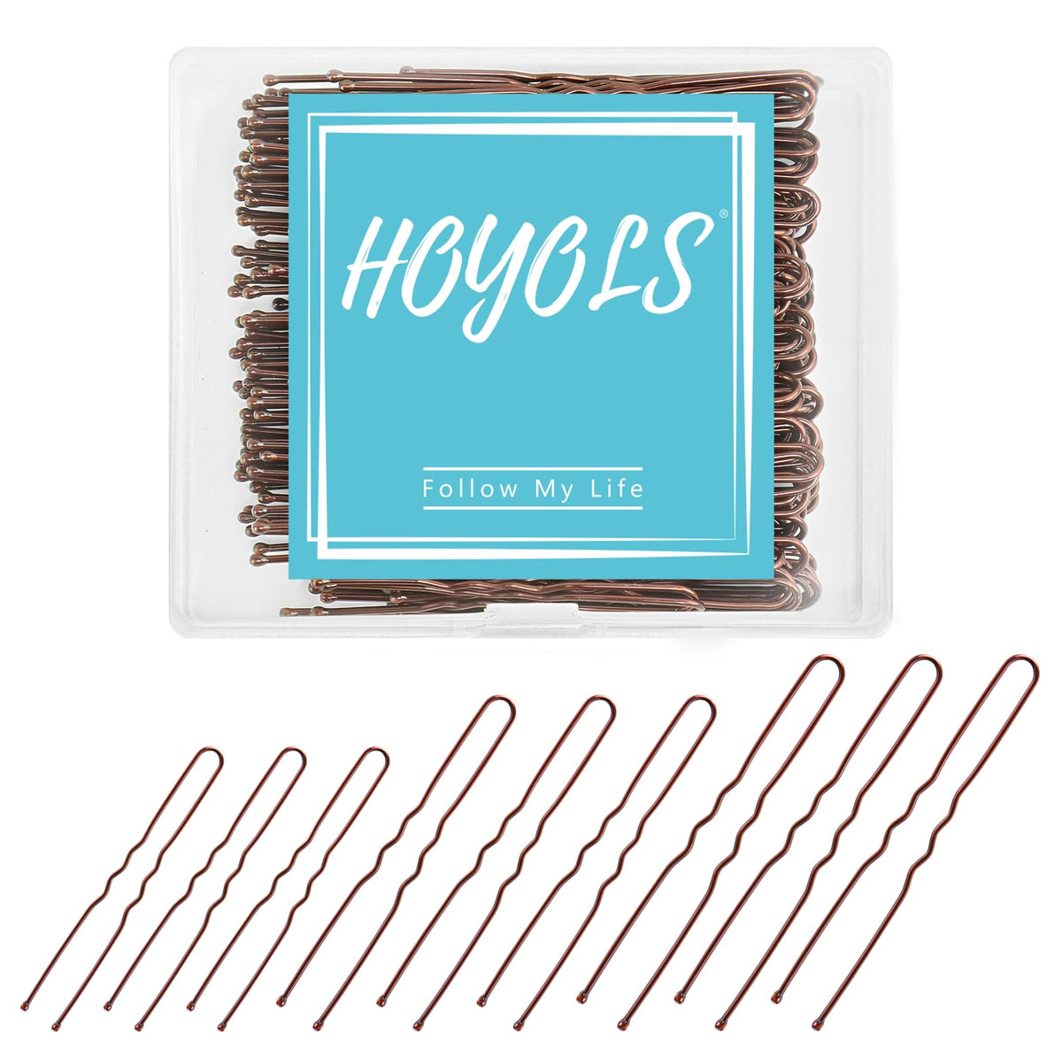 HOYOLS horquillas U 5 cm, agarre suave para peinados diarios