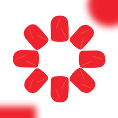 HPYFOI diseño rojo monocromático con acabado brillante para ocasiones.