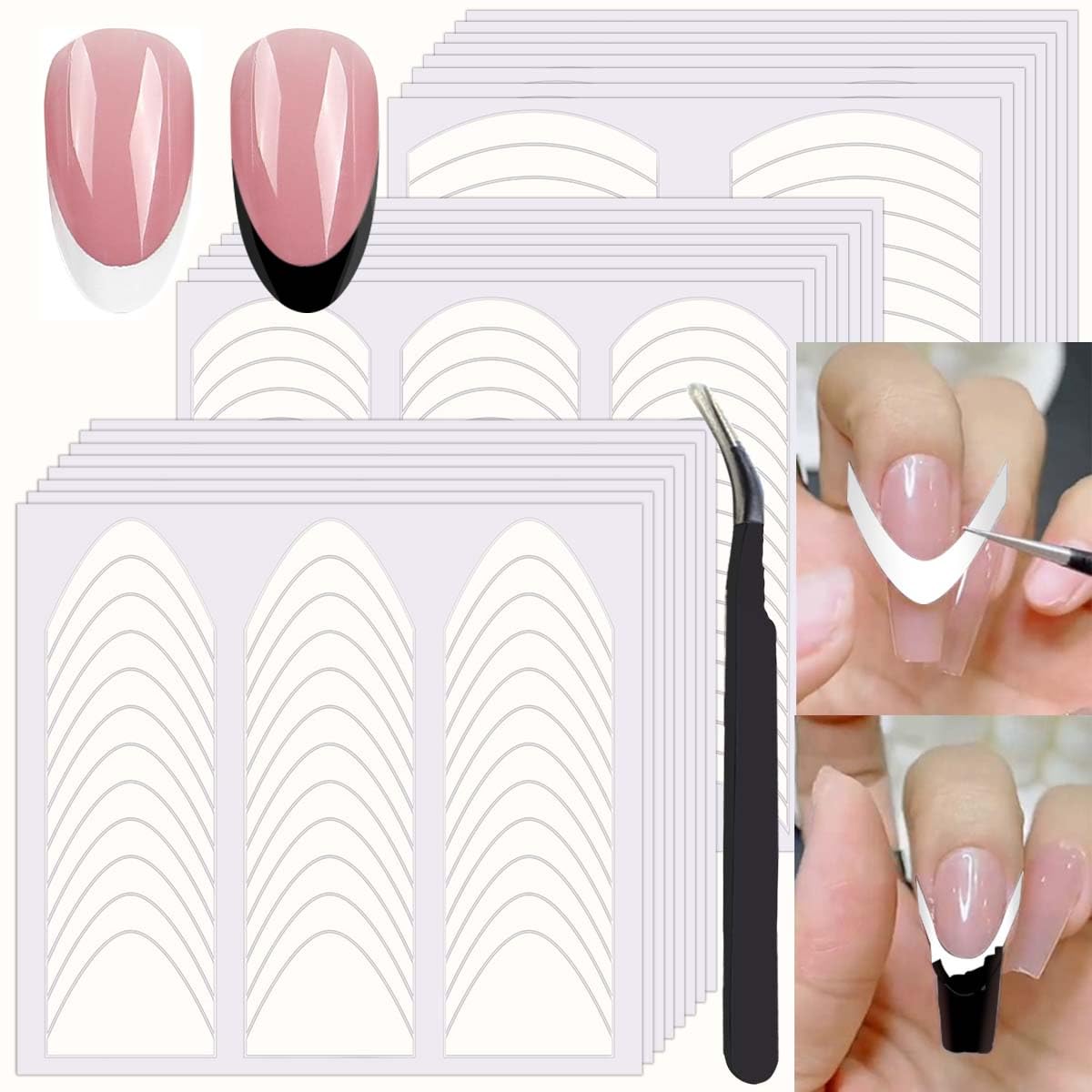 HPYFOI diseños de lunas para uñas, estilo versátil.