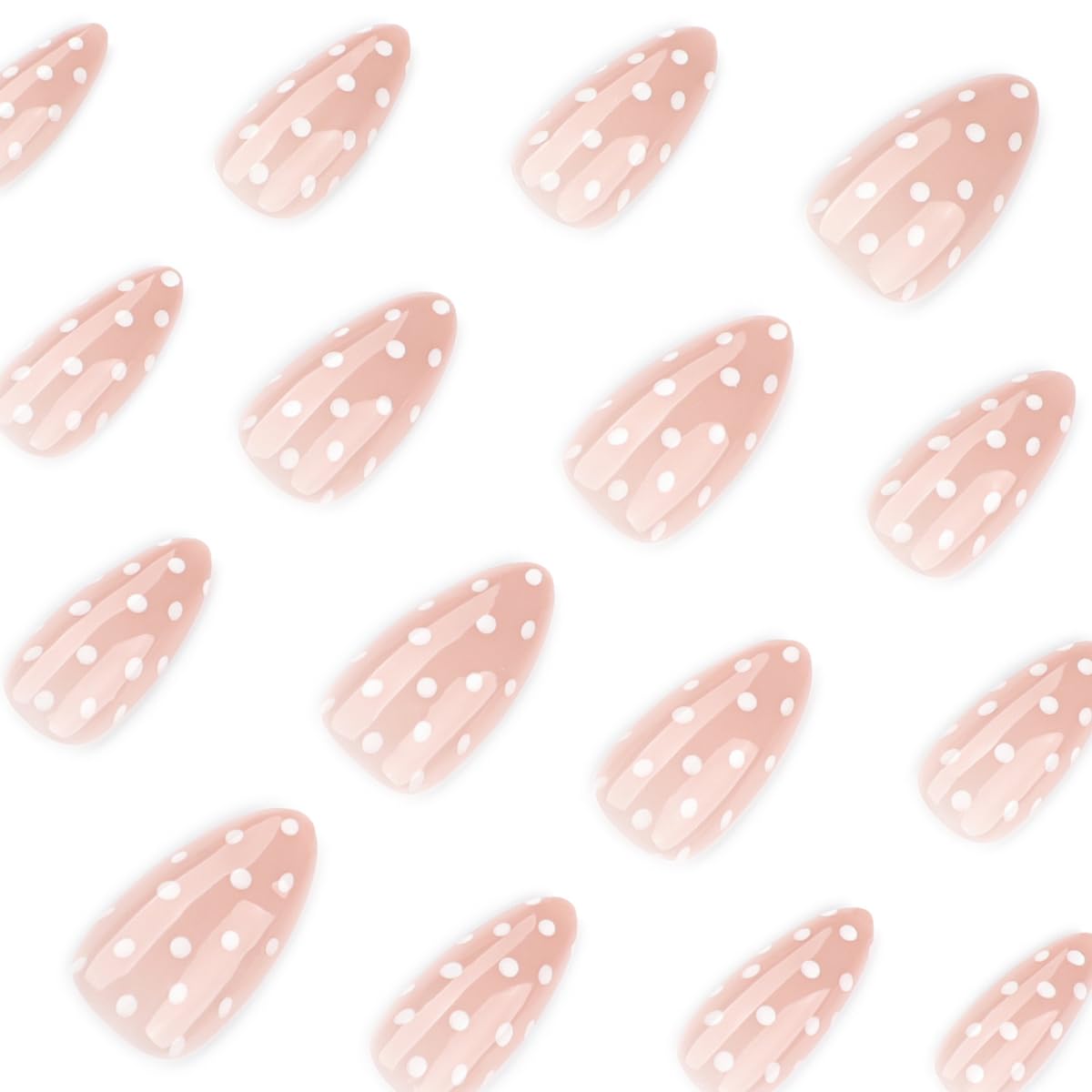 Kit HPYFOI con 24 uñas en almendra para retoques sin salón.