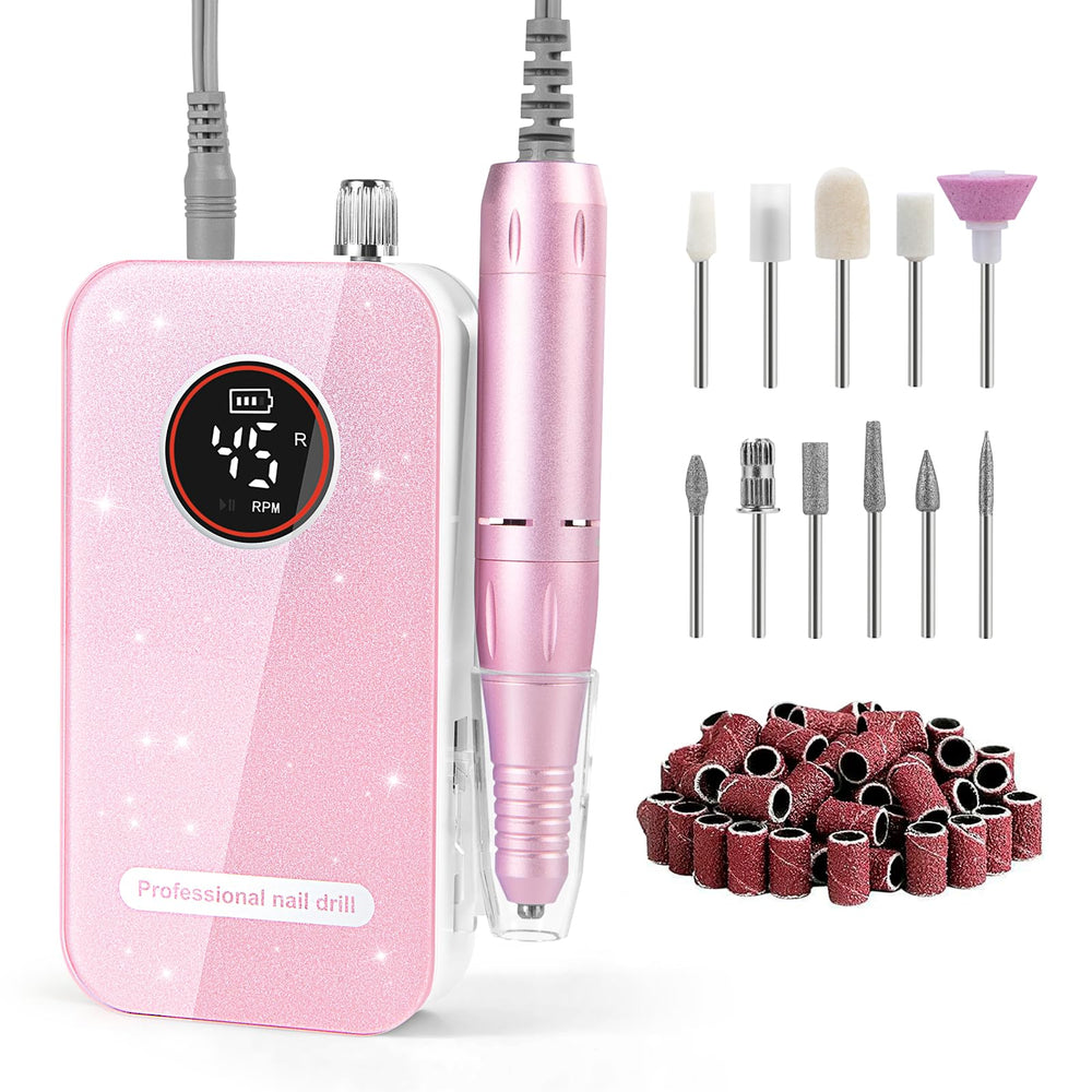 HQMPHQ lijadora de uñas 45000rpm lista para limar y pulir con acabado profesional