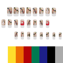Uñas HREJHDS diseño-navidad-brillo para ocasiones festivas.