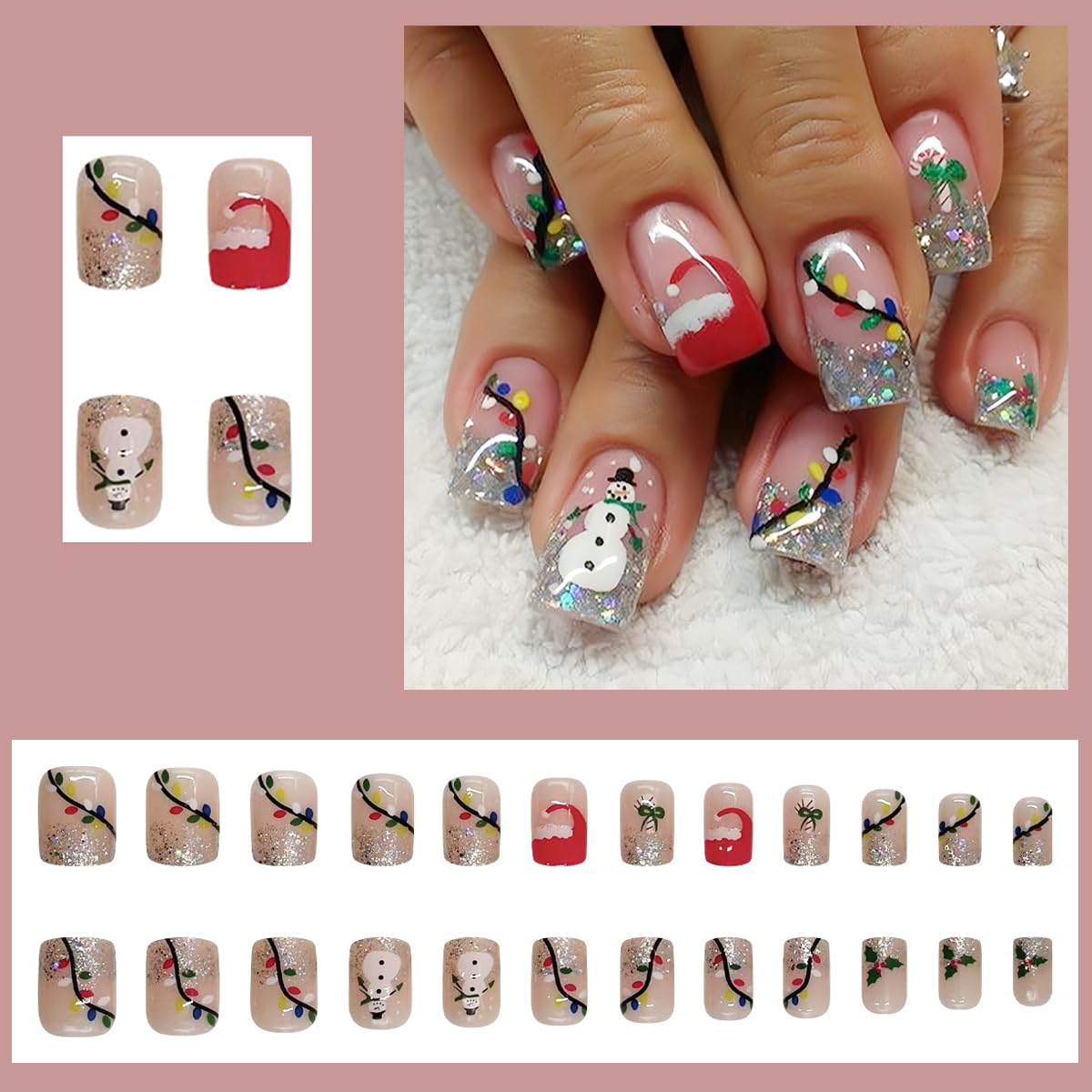 Uñas HREJHDS punta-francesa-nude para un look elegante y duradero.